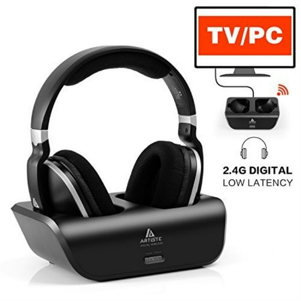 artiste wireless tv headphones over ear headsets digital stereo