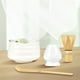 thumbnail image 3 of de acero inoxidable de 5 uds, de bambú tradicional (Chashaku), soporte de de cerámica, juego de Matcha para la del japonés C fCuenco blanco perfecl Soporte para batidor Matcha, 3 of 8