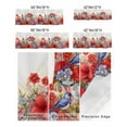 thumbnail image 2 of Curtain Valance for Windows 4th of July Bird on Red Flower Branch Kitchen Valances Rod Pocket Short Curtains,Watercolor USA Flag Window Treatment Panel for Living Room Bathroom Bedroom 42x18in, 2 of 9