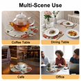 thumbnail image 2 of Japanese Style Round 13 Inch Placemats Set of 8, Country Vintage Blossom Peony Birds HeatResistant Non Slip Place Mats for Dining Table, Wipeable Braided Kitchen Table Mats for Housewarming, 2 of 9