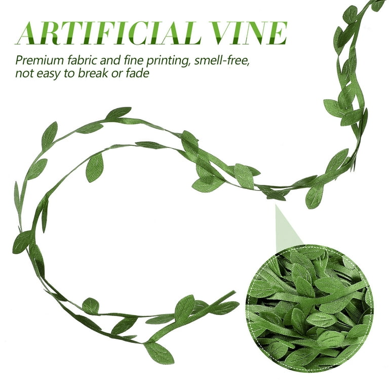 Artificial Green Vine Leaf Trim Ribbon 87 Yards for DIY Craft Party Wedding  Home