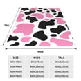 thumbnail image 3 of Fotbe Cow Spots Manta de Franela Acolchonada con Estampado, Súper Suave y Esponjosa, Extra Grande para Sofá, Cama, Uso Todo el Año-50"x40", 3 of 7