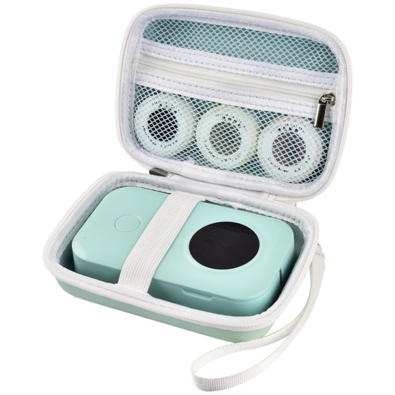 Labels Printer Case Compatible with COLORWING D30 Bluetooth Wireless Labeling Printer Storage Holder Also for Phomemo D30 D35-Green