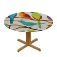 thumbnail image 3 of Acheng Birds Branch Leaves Round Tablecloth for Picnic Dining Kitchen Farmhouse 100% Polyester Fiber 38-42, 3 of 8