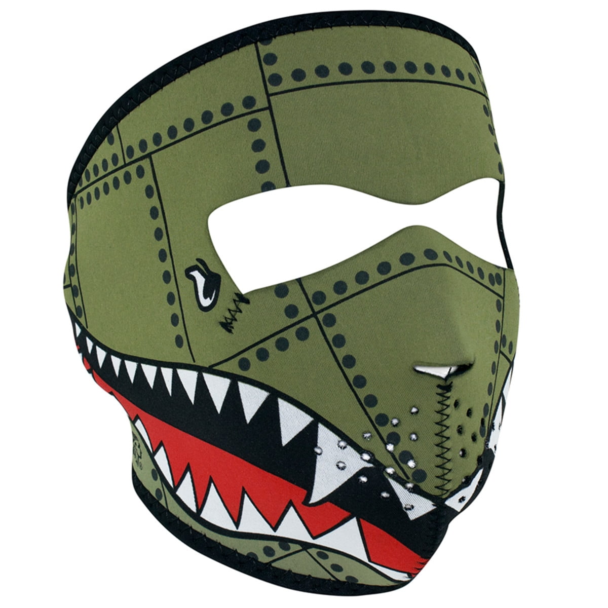Zan Headgear Neoprene Full-Face Mask Camo with Teeth 