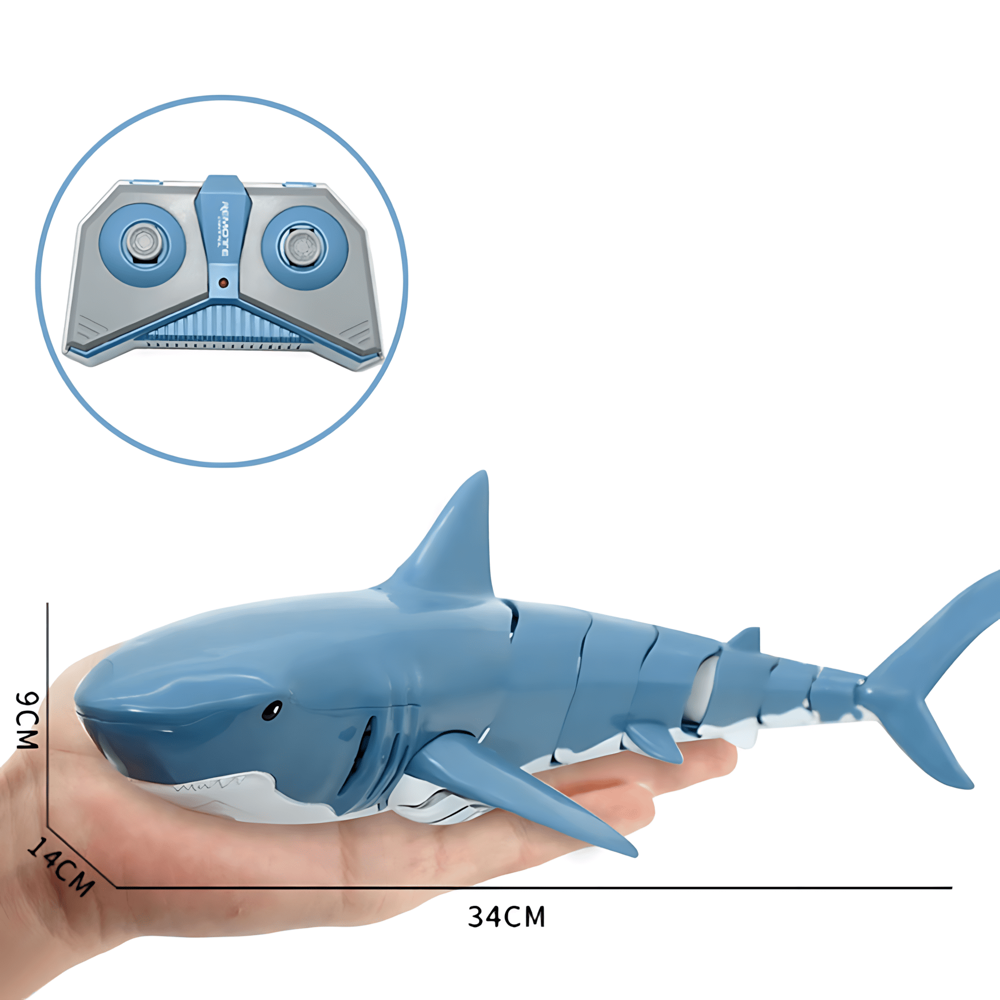 Unbranded RC Shark Toy, 2.4G Remote Control Shark for Swimming Pool and Lake, Lifelike Water Boat Toy for Boys Girls Ages 6+