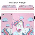 thumbnail image 3 of Smart Case for iPad 6th/5th Generation 2018 2017, iPad Air 2 Case 2014, iPad Air 1st Case 2013 - Protective Leather Wallet Fold Stand Slim Flip Cute Apple iPad 9.7 Inch Cover Case, Smile Pink Unicorn, 3 of 6