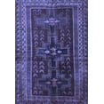 thumbnail image 1 of Ahgly Company Machine Washable Indoor Rectangle Persian Blue Traditional Area Rugs, 6' x 9', 1 of 4