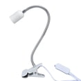 thumbnail image 4 of Support de Lampe de Table Blanc E27 E26 Clip Réglable Matériau Durable à 360 Degrés 100-240V, 4 of 8