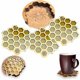 thumbnail image 2 of Juego de posavasos con soporte, 4 posavasos con forma de panal, posavasos para bebidas Posavasos de silicona frío/caliente de 8 piezas, posavasos con soporte, posavasos para bebidas, aptos para bar, o, 2 of 5
