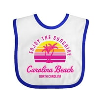 Inktastic Summer Enjoy the Sunshine Carolina Beach North Carolina Pink Boys or Girls Baby Bib