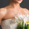 thumbnail image 3 of Everly Women's Created Moissanite Sterling Silver Necklace, 3 of 7