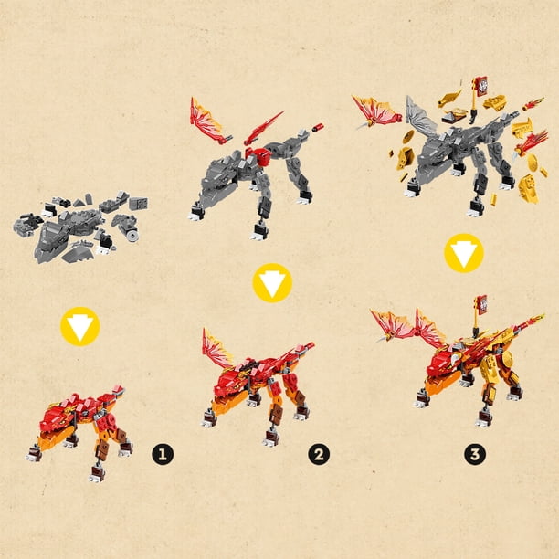 LEGO NINJAGO Kai‚Äôs Fire Dragon EVO 71762 with Cobra & Boa
