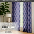 thumbnail image 6 of Vargottam Cotton Canvas Curtains - 90" Long Drapes for Tall Windows or Balcony Doors - Set of 2 Panels, 52"x90" - Light Filtering Rod Pocket/Back Tab Drapes, 3-in-1 Hanging - Block Design (Purple), 6 of 8
