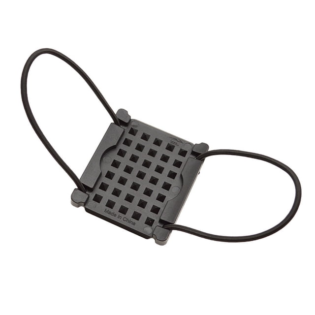 DIVEGEAR Nylon-Fiberglass Diving Weight Retainer Plate - Lightweight 43g Secure Fit with Pyramid Anchor Points & 2 Latex Elastic Straps, Easy BCD Webbing Installation, 3.3x2.9x0.4 inches, Black