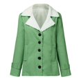 thumbnail image 4 of Womens 2022 Winter Long Sleeve Solid Fuzzy Fleece Open Front Hooded Cardigans Jacket Coats Outerwear with Pocket, 4 of 6