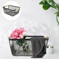 thumbnail image 3 of Cesta de alambre de metal DOMELAY con asa de madera, organizador multifuncional de cocina, cesta de frutas para el hogar y la oficina, ligera, 35,5 x 22,5 x 15,5 cm, 3 of 8