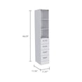 thumbnail image 3 of Nmkwnr 4 Drawer 3 Shelf Storage Cabinet for Home, Bathroom, White, 3 of 7