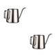thumbnail image 1 of Bearachild 250ml Stainless Steel Coffee Pot Teapot Pots Household Tea Kettle Drinkware Accessory Handle Making with Water Plata 2piezas Bearachild CBP071639, 1 of 5