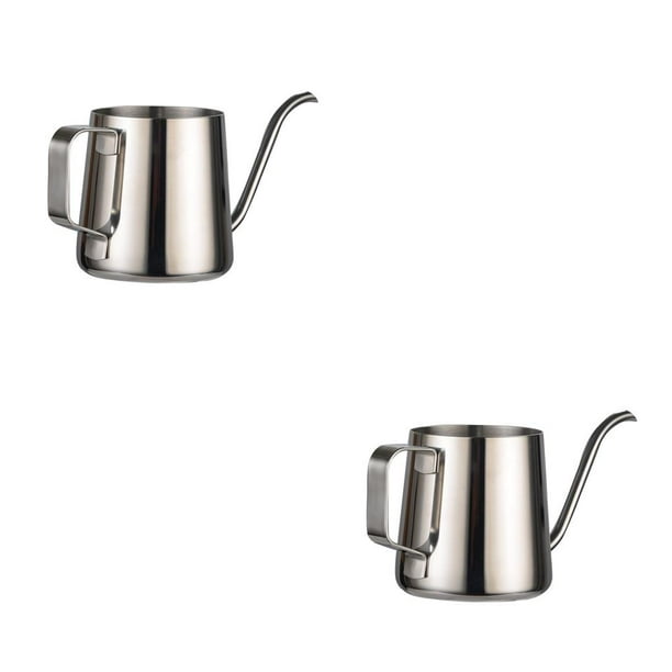 Bearachild 250ml Stainless Steel Coffee Pot Teapot Pots Household Tea Kettle Drinkware Accessory Handle Making with Water Plata 2piezas Bearachild CBP071639