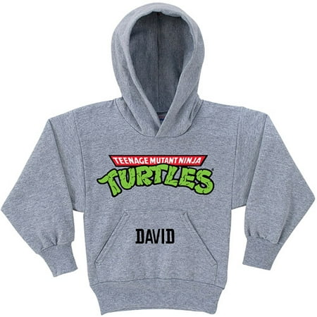 Personalized Teenage Mutant Ninja Turtles Retro Logo Gray Youth