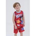 thumbnail image 3 of Conjunto de disfraz de Mickey Mouse de Disney para niños pequeños, 2 unidades, rojo y rayas, 3 of 7
