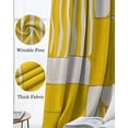 thumbnail image 3 of Abstract Yellow Kitchen Curtains Modern Artwork Stripe Cafe Short Curtains for Bathroom Blackout Window Curtain Grommet Small Window Treatment Tier Drapes for Bedroom Living Room 42"x45"x2, 3 of 9