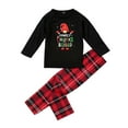 thumbnail image 4 of KHONTS Christmas Family Pajamas Xmas Matching Family Pajama Holiday Pjs Xmas Jammies Sleepwear Set 3-Black Kids, 4 of 4