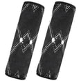 thumbnail image 2 of ALAZA Black White Plaid Checkered Car Seat Belt Adjuster Neck Covers Shoulder Cushions Pads M, 2 of 8