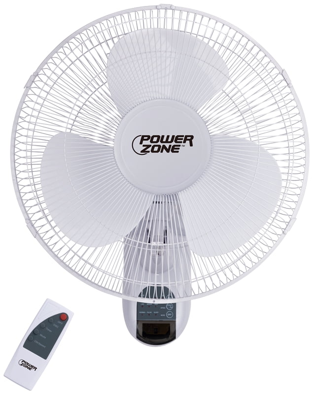 NEW HOMEBASIX FW40-S1 3 SPEED 16" OSCILLATING WALL MOUNT FAN WITH REMOTE 8603078 
