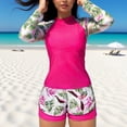 thumbnail image 4 of Jamicy Long Sleeve Swimsuits for Women Rash Guard & Swim Shorts, Long Sleeve Swim Shirt, Quick Dry Swimsuits Upf 50+ Spf Sun & Uv Protection, 4 of 6