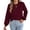 Wine, variant on Tsivenald Sweaters for Women Crew Neck Long Sleeve Lightweight Tops Casual Trendy Fall Outfits Fashion Winter Clothing Dressy Shirts