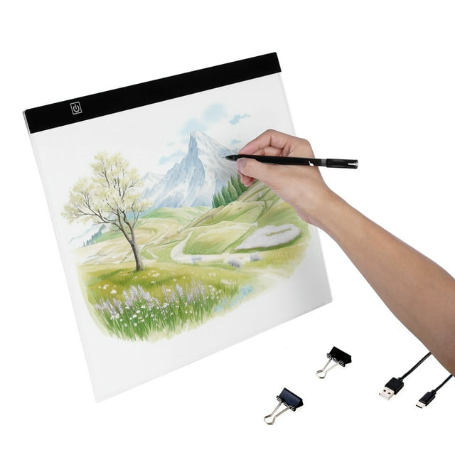 KFFKFF Light Board, B4 LED Light Pad Ultra-Thin Portable Light Box, USB Powered Light Table for Art Tracing, Light Box for Diamond Painting, Animation, Sketching