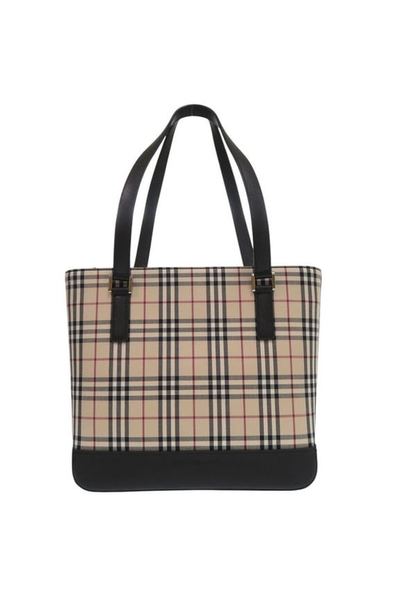 Pre-Owned Unused Burberry Nova Check Tote Bag in Beige Nylon Canvas and Leather,...