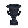 thumbnail image 7 of GDF Studio Tunlaw Outdoor Traditional Roman Chalice Stone Garden Urn Planter, Black, 7 of 7