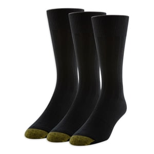 Goldtoe Edition Men's Dress Rib Crew Socks, 3-Pack