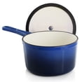 thumbnail image 3 of MegaChef 2 Quart Enameled Cast Iron Sauce Pan in Gradient Dark Blue, 3 of 7