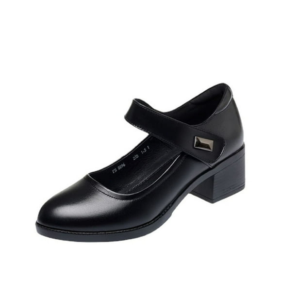Amzcrzy Zapatos de mujer,Zapatos de mujer,Zapatillas de mujer, Zapatos cómodos para mujer, zapatos de tacón de color puro, zapatos de trabajo con punta redonda Sandalias Mujer Zapatillas De Casa