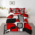thumbnail image 1 of Erosebridal Geometric Sqare Comforter Sets Queen Size,Abstract Artwork Bedding Queen Comforter Set,Rectangle Decor,Reversible,Breathable,3 Pieces, 1 of 8