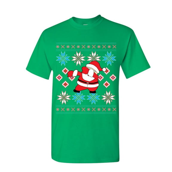 Tee Hunt Dabbing Santa Ugly Sweatshirt T-Shirt Christmas Xmas Holiday Dab Mens Shirt