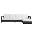 thumbnail image 3 of Modular Lounge Sectional Sofa Set, Gray White, Aluminum Metal, Outdoor Patio Balcony Cafe Bistro Garden Hospitality Restaurant, Modern Contemporary HB36638, 3 of 8