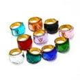 thumbnail image 3 of PAURO Gemstone Rings for Women Men Chunky Big Transparent Finger Vintage Stainless Steel Silver Gold Plated Personalized Statement Unique Colorful Jewelry Style 9 Size 10, 3 of 5