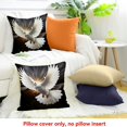 thumbnail image 4 of Creowell Decor Holiday Pillow Case Dove Wings Sun Cushion Cover for Home Sofa Couch, Set of 1, Linen, Invisible Zipper, Modern Design 24x24in, 4 of 5