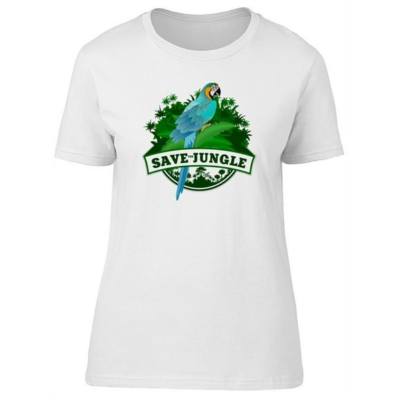 Blue And Yellow Macaw In Jungle T-Shirt Men -Image by Shutterstock, Male 4X-Large