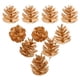 thumbnail image 3 of 10 piezas de conos de pino de plástico dorado para manualidades navideñas, adornos de bricolaje, piñas realistas, decoración navideña para rellenos de jarrones y decoraciones del hogar, 3 of 5
