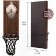 thumbnail image 2 of Magnetic Basketball Bottle Opener, Wooden Wall Mounted With Collector, 2 of 4