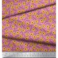 thumbnail image 3 of Soimoi Rayon Crepe Fabric Text & Tiger Face Cartoon Print Fabric by Yard 46 Inch Wide, 3 of 3