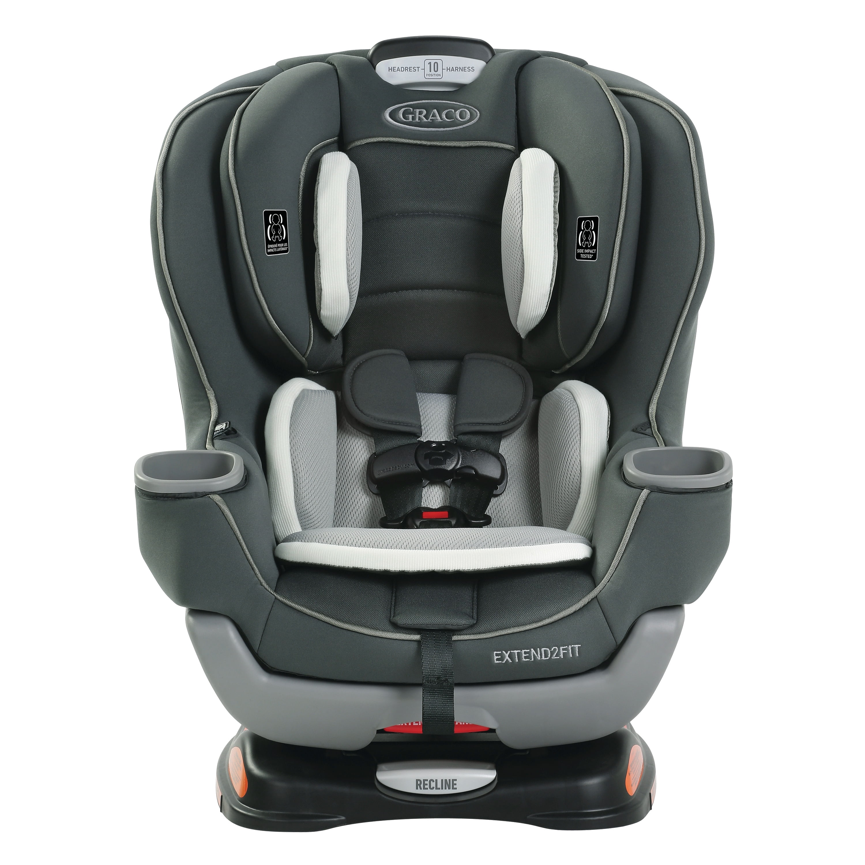 Graco Extend2Fit 2-in-1 Convertible Car Seat, 1.8-30 kg (4-65 lb), Forward & Rear-Facing, Carter
