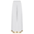 thumbnail image 6 of Sholeno Womens Liturgical Praise Dance Outfits Worship Dancewear Overlay Dress with Wide-Leg Pants 2-Piece Sets White XL, 6 of 7