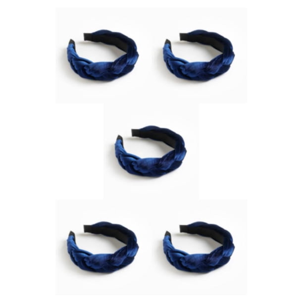 Qarigey Trenza Velour Diadema Bandas anchas para el cabello Niñas Aro para el cabello Banda para la cabeza Boda Type5 NO5